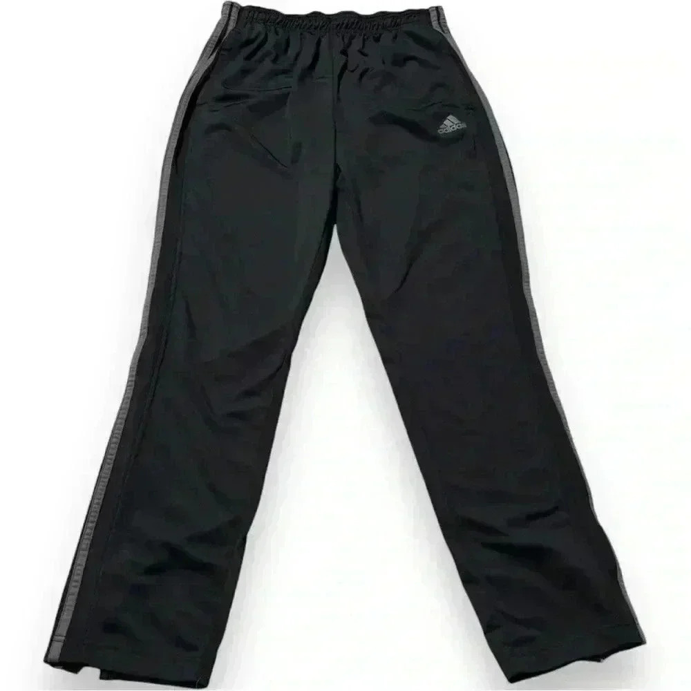 Adidas Mens Midweight Essential Tricot Zip Track Pants in Carbon/black 3 Stripe - Picture 11 of 16